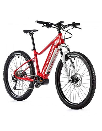 Bici elettriches : Leader Fox Velo Electrice-VAE - MTB 27.5 awalon 2020, Motore Central bafang m420 36v 17, Colore: Rosso / Bianco