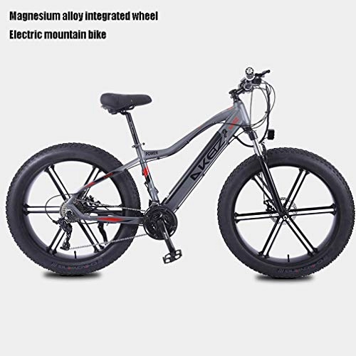 Bici elettriches : LFEWOZ Leggero Adulti Fat Tire Bici Elettrica Montagna per Adulti Uomini E Donne, Spiaggia Neve Bike Cruiser Bikes