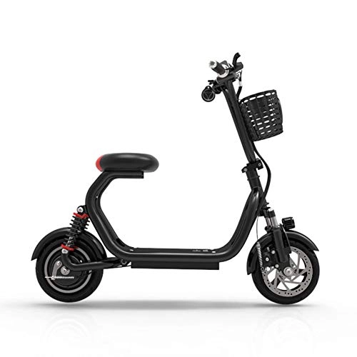 Bici elettriches : LHLCG La Bicicletta elettrica E-Bike Leggera e Comoda con Telecomando, Black, 10Ah