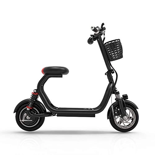 Bici elettriches : LHLCG La Bicicletta elettrica E-Bike Leggera e Comoda con Telecomando, Black, 8Ah