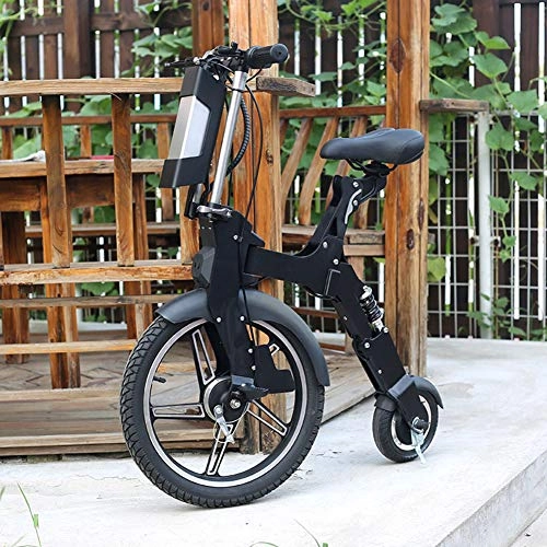 Bici elettriches : LHLCG Mini Electric Electric Bike - Design ergonomico Leggero e-Bike Pieghevole Leggero, Black