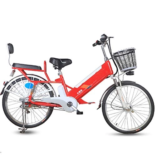 Bici elettriches : LILIJIA E-Bike Pieghevole 240 W 20"Bici Elettrica con Batteria agli Ioni di Litio Rimovibile Ad Alta capacità 48V / 10Ah, per Spostamenti in Città All'aperto, Rosso, 48V20inch