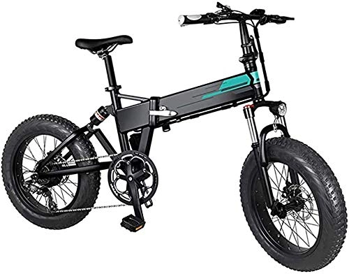 Bici elettriches : LIMQ Bicicletta Elettrica Pieghevole 250W 2.5Ah Batteria Ad Alta capacità per Adulti off-Road Doppio Assorbimento D'urto Bici A velocità Variabile