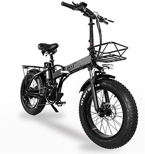 Bici elettriches : LIMQ E-Bike Bici Elettrica Pieghevole Bici da 20" Bici Pieghevole Bici Elettrica Pedelec Motore Posteriore 48V 500W Bici Pieghevole (Batteria 15Ah)