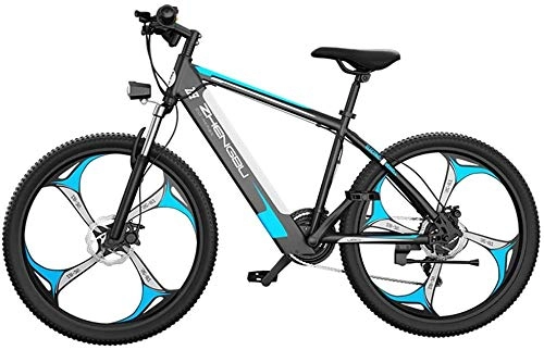 Bici elettriches : LIMQ Mountain Bike Elettrico da 26 Pollici per Adulto Bici Elettrica per Pneumatici Grassi per Adulti Snow / Mountain / Beach Ebike con Batteria agli Ioni di Litio, Blue