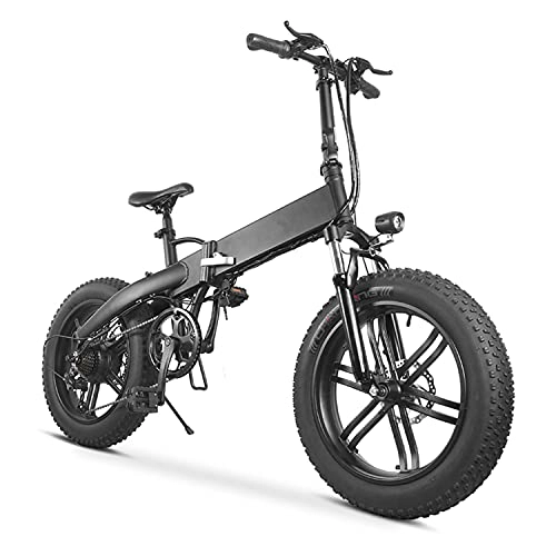 Bici elettriches : LIROUTH Bicicletta elettrica, bicicletta elettrica pieghevole adulto, bike10.4AH 1000W 7 marce cambio MK (Ammortizzatori anteriori e posteriori)