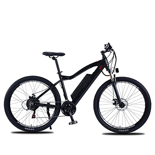 Bici elettriches : LIU Bici elettrica da 500 W 27, 5 '' Mountain Bike elettrica per Adulti, Bici elettrica da 48 V con Batteria Rimovibile da 10 Ah, Cambio Professionale 21 / velocità (Colore : C)