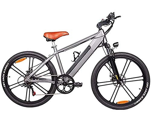 Bici elettriches : LJ Bici elettrica per adulti da 26 pollici in lega di magnesio, con batteria al litio rimovibile da 48 V 10 Ah, freni a disco idraulici per mountain bike da 350 W