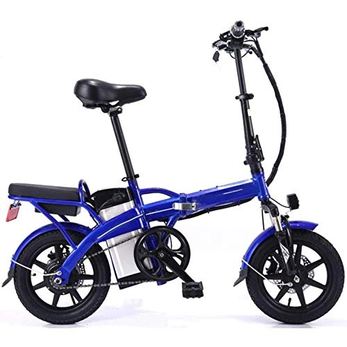 Bici elettriches : LJ Bici elettrica pieghevole per adulti, batteria rimovibile con supporto per telefono cellulare 350 W motociclo Motor14 Inchestandem, per ciclismo all'aperto, bianco, 16 Ah, 25AH