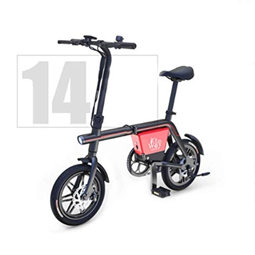 Bici elettriches : LKLKLK - Mini Bicicletta elettrica, 240 W, con motorino Elettrico, Leggera, con Batteria al Litio da 48 V10A Nero