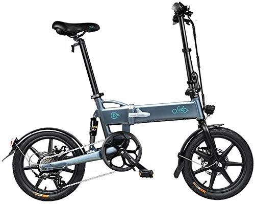 Bici elettriches : LLYU Mountain Bici elettrica Pieghevole Ebike da 16 Pollici Pneumatici Pieghevole Bici elettrica 250W Watt Motore 6 velocità a velocità variabile Bicicletta elettrica