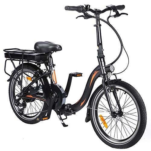 Bici elettriches : LOKEEVAN Bicicletta pieghevole elettrica, bicicletta pieghevole da 20 pollici con batteria rimovibile motore 36V 10AH 250W, bicicletta elettrica a 7 marce per donna