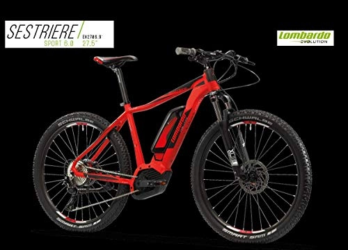 Bici elettriches : LOMBARDO BICI E-Bike SESTRIERE Sport 6.0 Ruota 27, 5 Motore Performance 63NM Batteria Semi INTEGRTA 500 WH Gamma 2019 (41 CM)