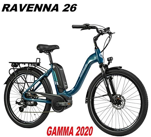 Bici elettriches : LOMBARDO BICI Ravenna Ruota 26 Active 40NM Batteria 400WH Gamma 2020 (Green Shock Glossy)