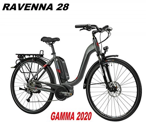 Bici elettriches : LOMBARDO BICI Ravenna Ruota 28 Active 40NM Batteria 400WH Gamma 2020 (Titanium Matt, 46 CM)