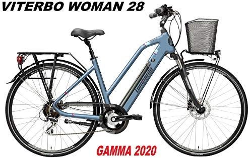 Bici elettriches : LOMBARDO BICI VITERBO Woman Ruota 28 Motore 250w 35Nm Batteria Integrata 504Wh 36v 14ah Gamma 2020 (48 CM)