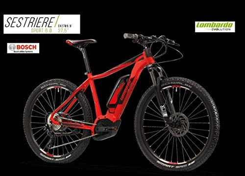 Bici elettriches : LOMBARDO EVOLUTION Bici E-Bike SESTRIERE Sport 6.0 Ruota 27, 5 Motore Performance 63NM Batteria Semi INTEGRTA 500 WH Gamma 2019 (56 CM) (41 CM)