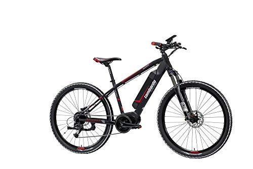 Bici elettriches : Lombardo Mountain Bike Elettrica E-Valderice Cm 27, 5" Black / RedMat Misura 46