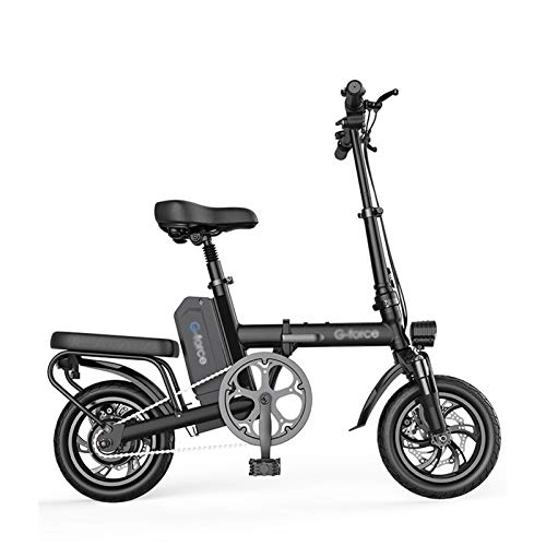 Bici elettriches : LOMJK Bici elettrica, Bicicletta da 12 Pollici per Biciclette per Bicicletta, Mini Bicicletta elettrica Pieghevole da 48v