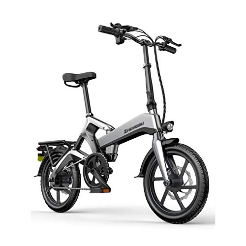 Bici elettriches : LOMJK Bicicletta elettrica Pieghevole per Adulti da 14 Pollici, Bicicletta elettrica Impermeabile da 400W 36V, velocità Massima 25 km / h Tre modalità di Guida, Bicicletta elettrica per Adulti