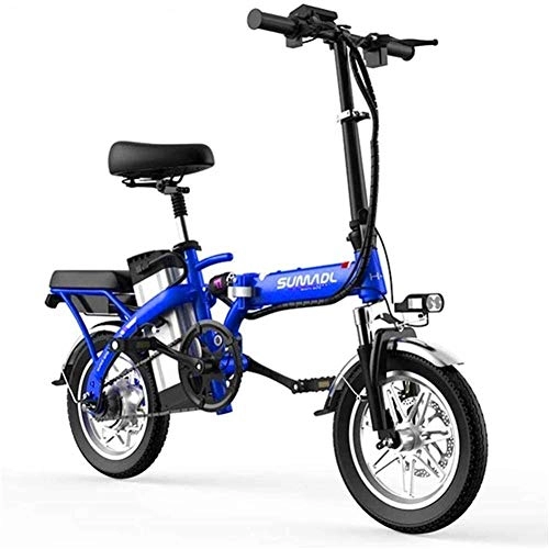 Bici elettriches : LOPP Ebike e-bike adulto veloce bici elettrica, set di ruote da 8 pollici, lega di alluminio portatile con supporto ebike e pedali, velocità massima fino a 30 mph