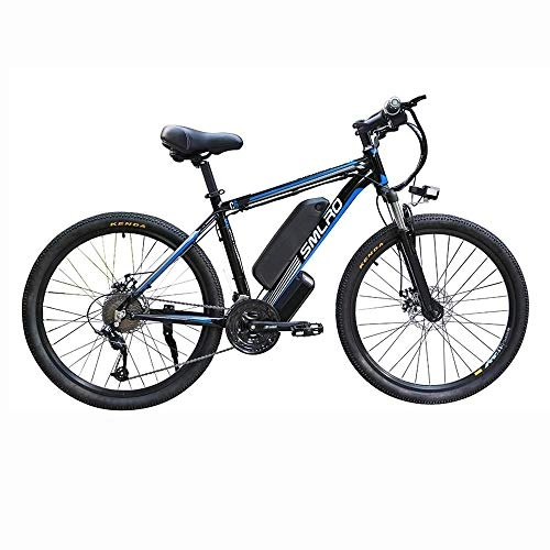 Bici elettriches : LOSA 26 '' Electric Mountain Bike Rimovibile di Alta capacità agli ioni di Litio (48V 15AH 350W) / Bici elettrica 21 Speed ​​Gear Tre modalità Operative, Black Blue