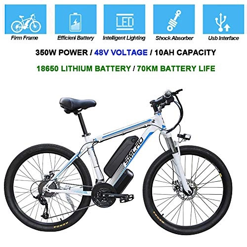 Bici elettriches : LP-LLL Bici elettriche - Bici elettriche per Adulti, 360W Bici in Lega di Alluminio Rimovibili Bici Rimovibili 48V / 10Ah Ricaricabile Litio-Ion MTB / ebike pendolari