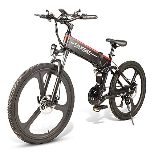 Bici elettriches : LP-LLL SAMEBIKE Plus E-Bike, E-MTB, E-Mountainbike 48V 10.4Ah 350W - Mountain Bike elettrica Pieghevole da 26 Pollici con Cambio a 21 Livelli assistito