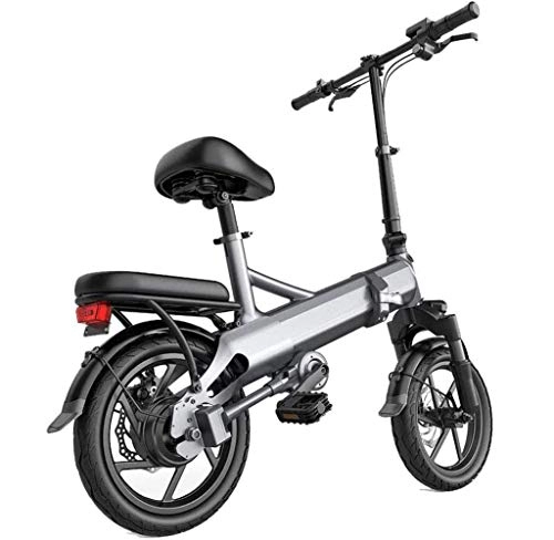 Bici elettriches : LUO Bicicletta, bici elettrica pieghevole, bici elettrica 48V per uomini e donne, design della batteria nascosto con bici elettrica a LED anteriore per bambini, chilometraggio 150 km