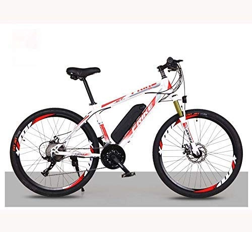 Bici elettriches : LUO Mountain bike elettrica per adulti, bici elettrica da 26 pollici con batteria rimovibile agli ioni di litio da 36 V 8 Ah / 10 Ah, cambio a 21 / 27 velocit, C, velocit 36 V 8 Ah, C