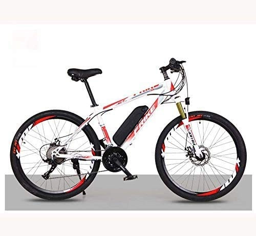 Bici elettriches : LUO Mountain bike elettrica per adulti, bici elettrica da 26 pollici con batteria rimovibile agli ioni di litio da 36 V 8 Ah / 10 Ah, cambio a 21 / 27 velocit, C, velocit 36 V 8 Ah, C, 21 velocit 36V8
