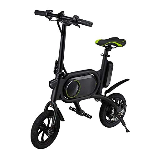 Bici elettriches : Lvbeis Adulti Bicicletta Elettrica Pieghevole Bici Pedalata Assistita City Bike Portatile velocità Fino A 25 Km / h E-Bike da Strada, Green