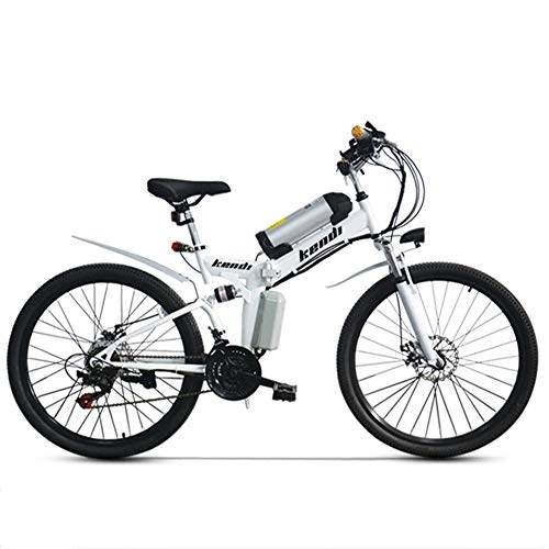 Bici elettriches : Lvbeis Adulti Bicicletta Elettrica Pieghevole Mountain Bici Pedalata Assistita City Bike Portatile velocit Fino A 40 Km / h E-Bike da Strada, White