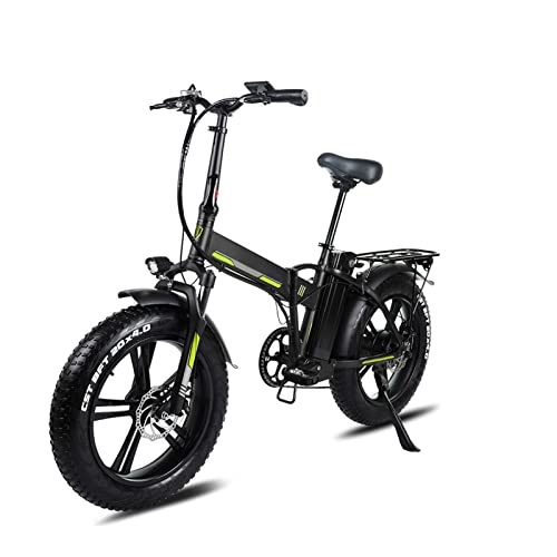 Bici elettriches : LWL Bicicletta elettrica pieghevole per adulti Biciclette elettriche 500W / 750W 48V 15Ah Batteria 20 pollici 4.0 CST Fat E-Bike (Colore: Nero, Dimensioni: 48v 500w 15Ah)