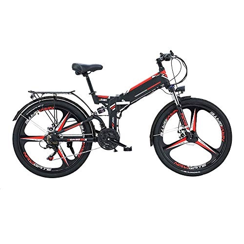 Bici elettriches : LZMXMYS Bici elettrica, 24 / 26 '' Folding Bici elettrica della Montagna con Rimovibile 48V / 10AH agli ioni di Litio 300W Motore Elettrico Bike E-Bike 21 Speed Gear e Tre modalit di Funzionamento