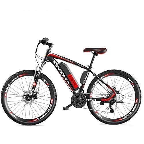 Bici elettriches : LZMXMYS Bici elettrica, 26 '' Electric Mountain Bike con Rimovibile di Alta capacit agli ioni di Litio (36V 250W), Bici elettrica 27 Speed Gear for Outdoor Ciclismo Viaggi Work out (Color : Red)