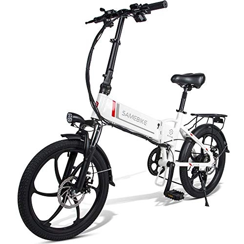 Bici elettriches : LZMXMYS Bici elettrica, Bici elettrica Pieghevole Bicicletta elettrica 48V 10.4AH, 350W for Outdoor Ciclismo Viaggi Lavorare Fuori e Pendolarismo