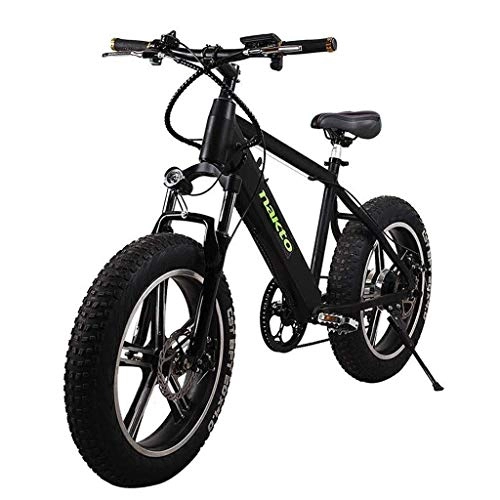 Bici elettriches : LZMXMYS Bici elettrica, Bicicletta elettrica 500W, 26 '' Fat Tire E-Bike, Fat Tire Ebike, Impermeabile e Antipolvere Rimovibile Chiamate 48V 10AH (Color : Black)