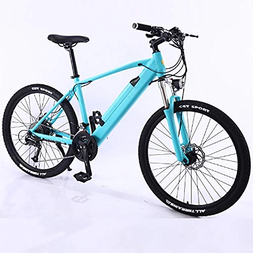 Bici elettriches : Macro Pieghevole Bicicletta elettrica, per Adulti 26" Sospensione FullFull Bicicletta elettrica con Motore da 350 W, Removibile 36V 10Ah Batteria Bici elettrica, Cambio a 7 velocità, Blu