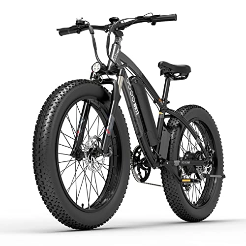 Bici elettriches : MANPATEL Bici elettriche con Batteria da 13Ah / 48V Bicicletta Elettrica Pieghevole A Pedalata Assistita 26" 1000w Nero