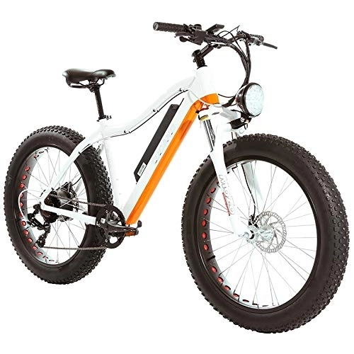 Bici elettriches : marnaula-tucano Monster 26″ MTB (Blanco) Motor: Bafang rueda trasera 500watt 48 v