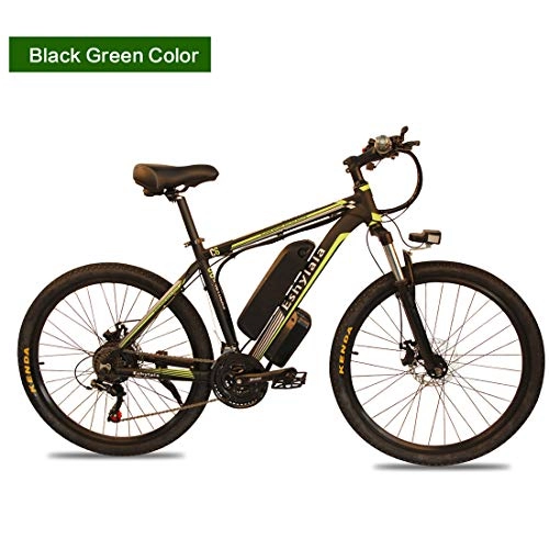 Bici elettriches : MICAKO Biciclette Elettrico Mountain Bike E-Bike 26 Pollici 7 Sistema di Trasmissione velocità con Batteria al Litio Staccabile 36V, Verde