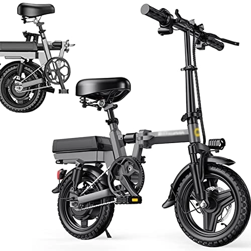 Bici elettriches : MIJIE Bici elettrica, bicicletta elettrica pieghevole compatta, motore a frequenza variabile e telecomando, con batteria agli ioni di litio rimovibile, per ciclismo all'aperto (35A (175km))