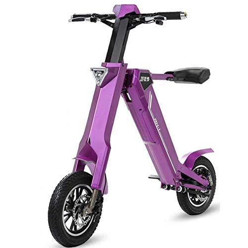 Bici elettriches : Motorino elettrico 350W motore con collegamento Bluetooth pieghevole pieghevole per adulti durevoli motorini sportivi batteria agli ioni di litio premium Adatto per ragazzi dai 12 anni in su, Purple