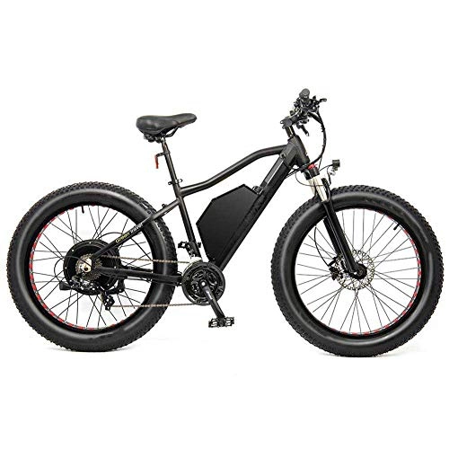 Bici elettriches : Mountain bike elettrica da 48 V 350 W, bicicletta elettrica con pneumatici grassi da 26 pollici con batteria agli ioni di litio rimovibile da 10 Ah, ingranaggi professionali a 21 velocità, per adulti