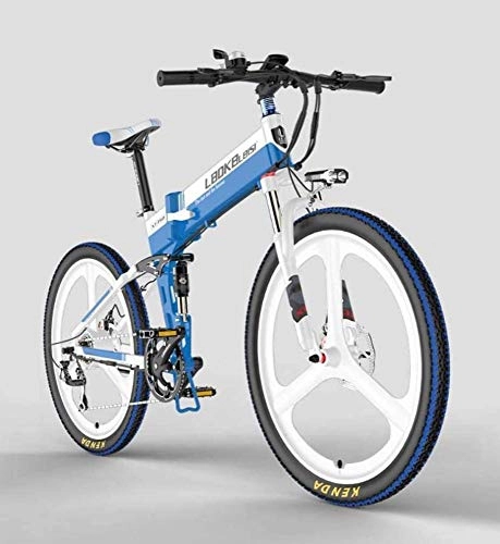 Bici elettriches : Mountain Bike Elettrica per Uomo Adulto Batteria al Litio 48V 10.4AH Bici Elettriche in Lega di Alluminio 400W Bicicletta Elettrica Fuoristrada A 7 velocità Ruote da 26 Pollici, E