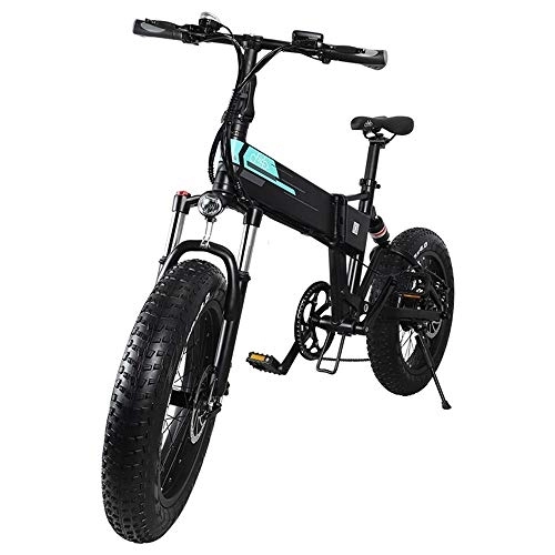 Bici elettriches : Mountain Bike elettrica pieghevole FIDO M1 con pneumatici da 20" di larghezza, trasmissione a 7 velocità, batteria al litio da 12, 5 Ah, tre modalità di guida, freni a disco doppi