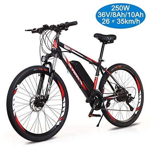 Bici elettriches : Mountain Bike Elettrico 26 Pollici / 250W / 36V8Ah10Ah Batteria al Litio 21 / 27 velocit 35km / H Booster Bici da Fuoristrada Elettrica da Viaggio All'aperto