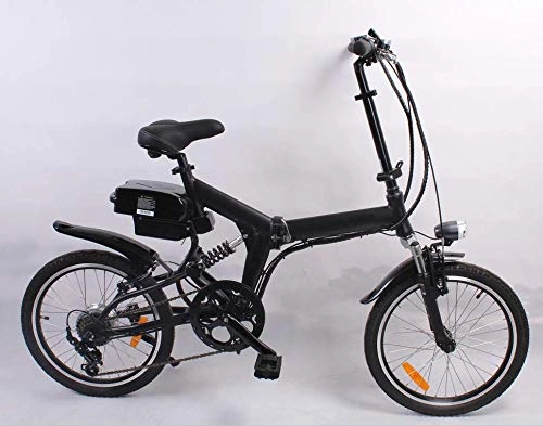 Bici elettriches : movable 350W 36V 8.8AH Bici elettrica 20'x2.125 Bici Pieghevole 7 velocità Cambio deragliatore Bicicletta Sistema di Freno a Disco Meccanico (Nero)
