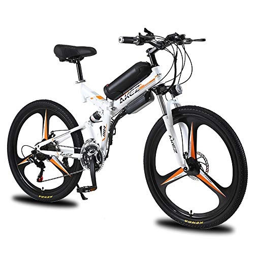 Bici elettriches : MRMRMNR Bicicletta Elettrica Pieghevole 36V 350W E-Bike, 3 modalità di Guida, 26 velocità Variabile, Display A LED, Fari Adattivi A LED, Resistenza Servoassistita 60~70 Km